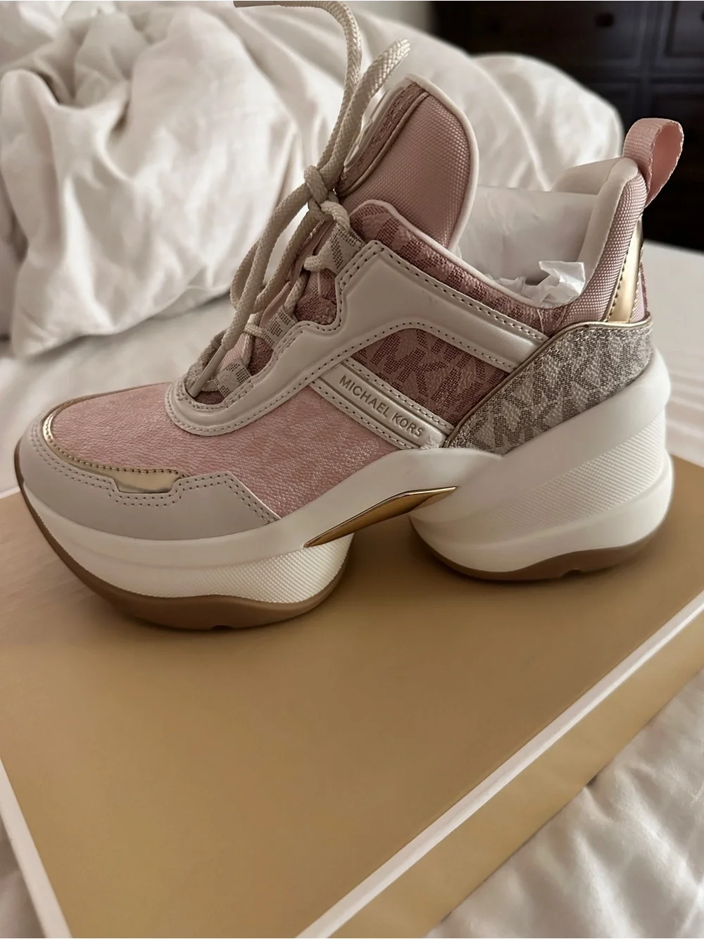 Michael Kors Pink Platform Trainer Sneaker
